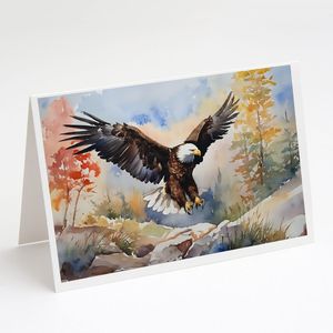 Eagle Whimsical A7 Tamaño 5x7 Tarjetas de notas en blanco Paquete de 8 con sobres para saludos - Product Image 1
