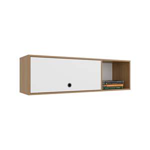 Somerset 1-Door Wall Cabinet with 3 <b>Shelves</b> for Living Room Storage - Product Image 1