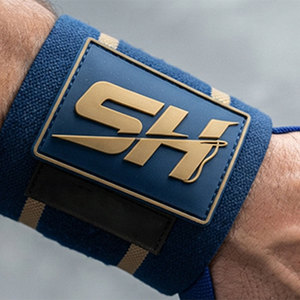 สายรัดข้อมือกันลื่นแบบปรับได้ ผลิตจากผ้าฝ้าย ดีไซน์ทันสมัย สำหรับออกกำลังกาย ยกน้ำหนัก ใช้ได้ทั้งผู้ชายและผู้หญิง พร้อมโลโก้สั่งทำได้ - Product Image 3