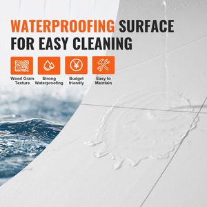 Piastrelle in Vinile Effetto Marmo Bianco 390 X 23,6 Pollici, Spessore 1,5mm, Autoadesive, Pavimentazione in Plastica Fai-da-Te per Cucina - Product Image 4