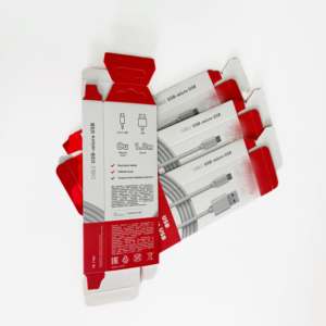 Caja de Papel Personalizada Reutilizable con Doble Inserto y Orificio para Colgar, Empaque de Papel Artístico para Cargador y Cable de Datos al por Mayor - Product Image 4