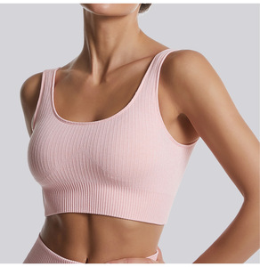 Wholesale Plus Size Soft Padded Shockproof Breathable Reversible Cross <b>Back</b> Yoga Sports Bra Custom Open <b>Back</b> Sets - Product Image 3