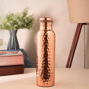 Botella de agua de cobre ecológica, reutilizable, sin residuos, para una hidratación sostenible y un estilo de vida ecológico. - Product Image 1