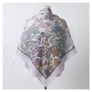 NORTH APPROACH Women's <b>Square</b> <b>Silk</b> <b>Scarf</b> Floral Print Elegant Multi-Functional Fashion Accessory All Seasons - Product Image 2