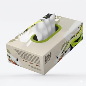 Caja de Papel Tisú Facial de Pulpa de Madera Virgen de Primera Calidad |   Caja de Almacenamiento de Papel Tisú Desechable Ecológica para Uso en el Hogar y Hoteles - Product Image 3