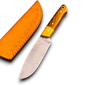 Couteau à Découper en Acier Damas Forgé à la Main avec Étui, Fait Main, Haute Qualité, Tranchant comme un Rasoir, pour l'Extérieur, Vente Directe Usine, OEM - Product Image 1