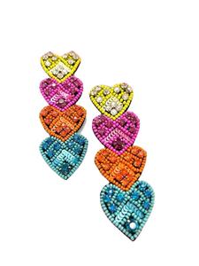 Pendientes de gota de piña con bordado de cuentas hechos a mano con estilo de lujo, nuevo diseño Unisex de moda, último Hiba - Product Image 3