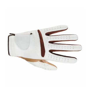 Guantes de Golf Modernos de Primera Calidad, de Cuero Genuino, Antideslizantes, Transpirables, Unisex, para Mano Derecha, Color Blanco y Bronceado, de Secado Rápido - Product Image 3