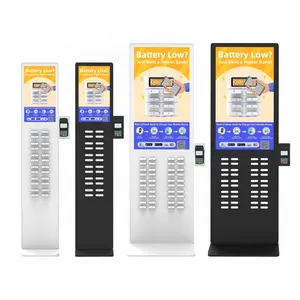 Credit Card Payment Sharing Power Bank Station 24 Slots Shared Mobile Phone Rental Charger With Ad Display