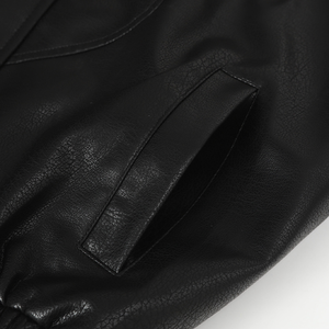 fashionable men's <b>leather</b> <b>jacket</b> custom <b>leather</b> <b>jacket</b> men's <b>leather</b> <b>jacket</b> solid pattern <b>leather</b> <b>jacket</b> front logo - Product Image 5