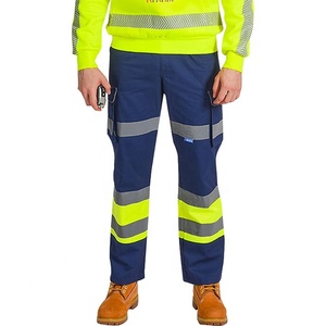 Pantalons de travail légers à haute visibilité pour hommes, pantalons décontractés avec poches - Product Image 1
