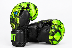 Guantes de boxeo de cuero PU para niños con correa de muñeca, guantes de boxeo con velcro, logotipo de color personalizado, guantes de boxeo de cuero de alta calidad para niños. - Product Image 2