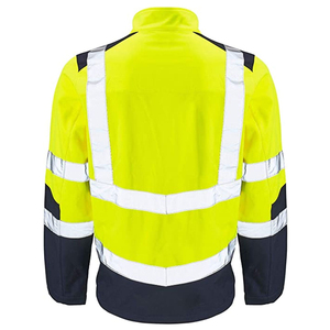 Hi Vis Reflective OEM Safety Jacket with Customized Logo for <b>Workwear</b> Security Guard Construction <b>Winter</b> Use - Product Image 6