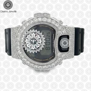Reloj Digital de Lujo Charm Jewells, Caja de Acero Inoxidable, Bisel con Diamantes, Correa de Acero Inoxidable, Esfera de 40 mm, Reloj Mecánico de Moda para Hombre - Product Image 6