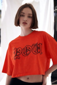Customized Color Premium Women Crop Shirts Cotton <b>Material</b> Lightweight Quickdry Design Casual Apparel Fashion Clothing - Product Image 6