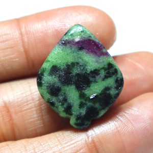 Cabujón de Zoisita Rubí Natural Tallado, Gema de Rubí Tallada a Mano, Piedra Suelta Lisa, Proveedor Mayorista para Joyería - Product Image 3