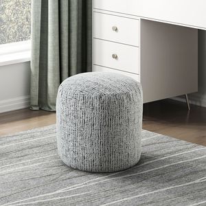 Pouf Ottomano Moderno Antiscivolo in Tessuto Ciniglia, Cilindrico, 1 Pezzo, Sedia a Sacco, Pouf per Seduta, Design Contemporaneo di Alta Classe - Product Image 1
