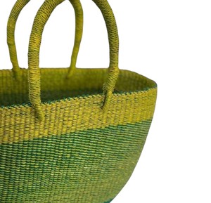 Green Tone Seagrass <b>Handbags</b> Woven Straw Tote Bag Fashion Women <b>Summer</b> Beach Purse OEM ODM - Product Image 3