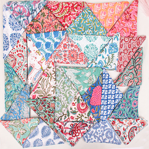 Hand Block Printed Square Cotton Fashion Bandana <b>Head</b> <b>Wrap</b> Artisan Scarf 100% Pure Breathable Eco-Friendly <b>Wraps</b> - Product Image 6