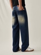 Jeans Cargo de Mezclilla para Hombre, Corte Holgado, Pierna Ancha, Ecológicos, Cintura Media, Desgastados, de Algodón, Primavera/Verano - Product Image 3