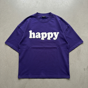 T-shirt ample à imprimé bouffant pour femme, en coton doux, style streetwear décontracté, épaules tombantes, manches courtes - Product Image 6