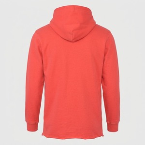 เสื้อฮู้ดดี้โอเวอร์ไซส์ผ้าฝ้ายทรงวินเทจฟอกสีแบบทำสีซีดขอบดิบ ตัดสั้น ทรงยูนิเซ็กซ์ สกรีนโลโก้ตามสั่ง OEM - Product Image 6