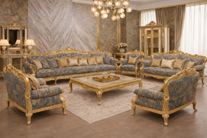 Juego de Muebles de Salón Estilo Birmingham en Oro Antiguo, Juego de Sofás Europeos Clásicos de Alta Gama, Interior de Salón Premium, Sídney - Product Image 6