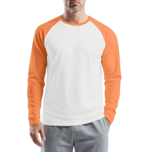 Men's <b>Raglan</b> Long Sleeve 100% Cotton 180 GSM T-Shirt <b>Top</b> Casual Solid Anti-UV Eco-Friendly Breathable Everyday Fashion - Product Image 2