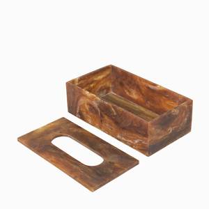Porte-serviettes en résine de luxe avec cadre métallique, organiseur de serviettes décoratif pour table, moderne, pour cuisine, salle à manger, restaurant, usage domestique - Product Image 4