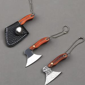 Hacha pequeña de madera personalizada con mango de madera, para exteriores, con hoja de acero inoxidable y funda protectora, regalo para hombres y mujeres - Product Image 5