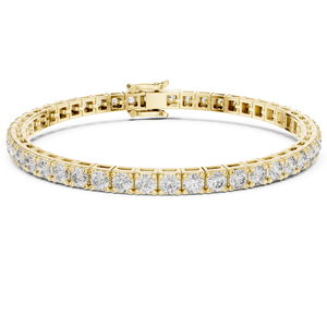 Round Cut Tennis Bracelet Moissanite Diamond 14K <b>Solid</b> <b>Gold</b> DEF VVS Classic Wedding Fine Jewelry Bracelet for Women Wholesale - Product Image 3