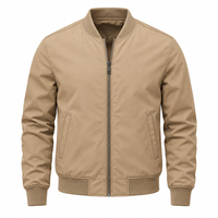 Blouson Bomber Zippé de Luxe pour Homme, Tissu Haut de Gamme, Couleur Violette Unie, Vêtement d'Extérieur Hiver avec Col Montant, Blouson Bomber Homme OEM