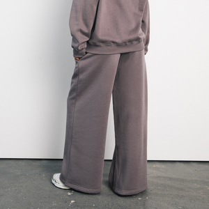 OEM Damen Lalic Graue Oversize Weite Jogginghose aus Polyester-Baumwolle, Lässige Lange Sweathose mit Individuellem Logo für Frauen - Product Image 3