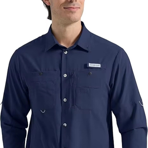 Camisas Casuales de Alta Calidad para Hombre, Transpirables, de Secado Rápido, Ecológicas, de Manga Larga, Protección Solar, Ligeras, con Botones - Product Image 3