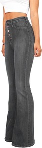 Fashion Women's Sexy Knee Length <b>Boot</b> Cut Cotton Denim Jeans Casual Designer New Arrival Latest - Product Image 3