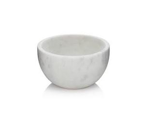 Bol en marbre artisanal de forme ronde en pierre blanche, nouveau design, pour servir les aliments, pour usage artisanal - Product Image 3