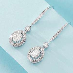 Boucles d'oreilles clous en diamant de laboratoire sur mesure OEM ODM, en argent, certifiées IGI, taille brillant classique, cadeau pour femme pour mariage ou fête - Product Image 3