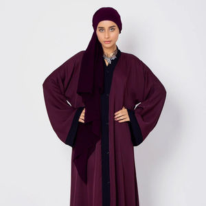 Servicios OEM, Abaya Personalizada para Mujer, Vestido Musulmán de Color Sólido, Abayas Casuales para Mujer, Ropa Islámica Tradicional, Abaya de Dubái - Product Image 1