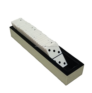 Juego de Dominó Profesional Doble Seis Hecho a Mano, Blanco con Puntos Negros, Calidad Premium con Regalo Incluido - Product Image 3