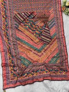 KUNJ CREATION Hand Drawn Digital Print Pure Cotton Banarasi Saree Soft Indian Vintage Winter Ethnic Style <b>Net</b> <b>Fabric</b> Maheshwari - Product Image 6