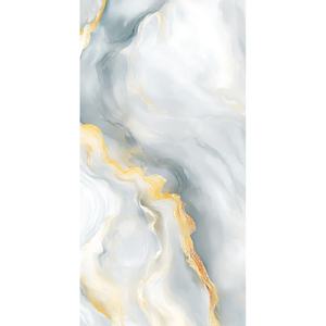 Carreaux de sol en porcelaine gris clair et veiné or, style abstrait moderne, décoration intérieure, revêtement mural - Product Image 1