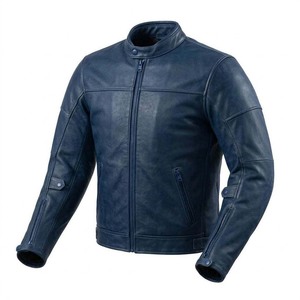 Chaqueta de motociclista urbana para hombre, chaquetas para hombre, estilo casual de cuero para motocicleta, protección de piel auténtica de vaca. - Product Image 3