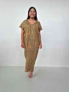 Vestido de Algodón Jersey Tie Dye, Caftán Marroquí, Bata de Mujer con Bolsillos - Product Image 5