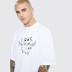 Men's Graphic Digital Print Cotton T-shirt Short Sleeves Hip Hop Fashion <b>Tshirts</b> Loose Drop Shoulder Casual <b>Tshirts</b> For Men - Product Image 4