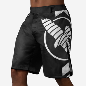 MMA Fight Shorts & Compression Wear-<b>Elastic</b> Waist Mid Rise Breathable Canvas Casual Hot Shorts | for Sports - Product Image 2
