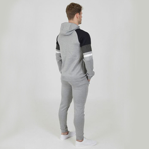Men's Custom <b>Hooded</b> Tracksuit Color Blocking Full <b>Zip</b> Up Joggers Set Casual Autumn Wear Breathable Polyester 100% Cotton Fleece - Product Image 6