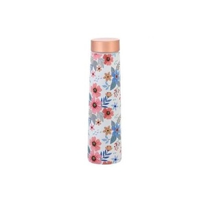 Bouteille d'eau en cuivre à finition martelée, vaisselle portable au design moderne, idéale pour les voyages - Product Image 2