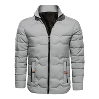 Veste matelassée pour homme, couleur unie, épaisse et chaude, pour l'hiver, avec taille plus, vente en gros