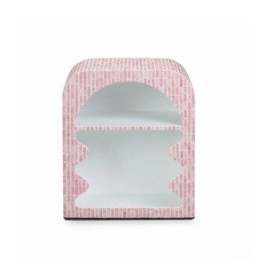 Mesa de Noche de Nácar Capiz con Estantes de Diseño Ondulado Único, Elegante Mesita de Noche Decorativa para el Hogar de Lujo en Vietnam - Product Image 1