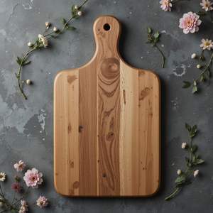 Planche à découper artisanale en bois, fabriquée à la main à partir de bois dur de qualité supérieure, idéale pour couper les légumes et les fruits. - Product Image 3